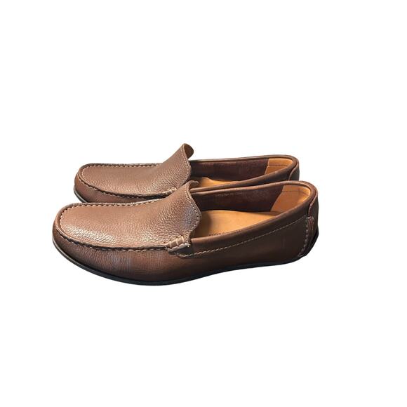 Clarks Oswick Plain Men’s Leather Slip on‎ Driving Shoes Career Brown Size 9.5 - Picture 1 of 10